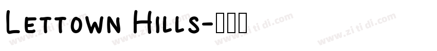 Lettown Hills字体转换